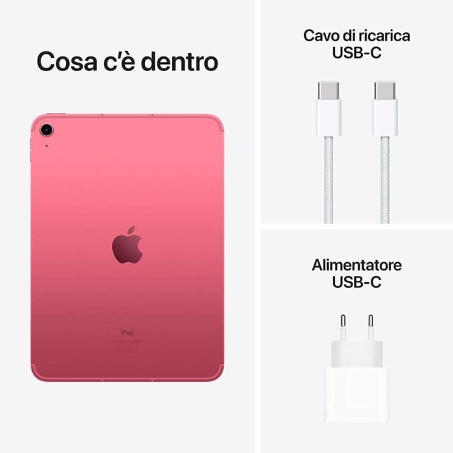 apple ipad 2022 64gb wifi 109 pink ita mpq33tya