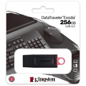 pendrive kingston usb-a 32 256gb dtx256gb nerorosa