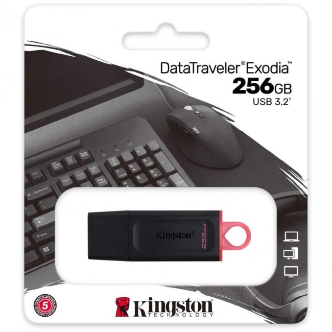 pendrive kingston usb-a 32 256gb dtx256gb nerorosa