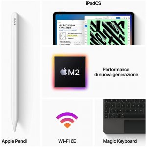 Apple Ipad Pro 2022 4gen 11" 128GB M2 Silver Mnxe3ty/a