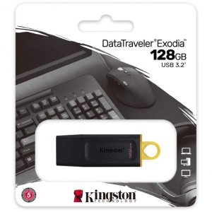 pendrive kingston usb-a 32 128gb dtx128gb nerogiallo