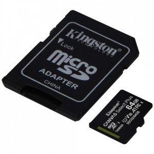 Memory Card Kingston Micro Sd 64GB Classe 10 Sdcs2/64GB + Adattatore Sd
