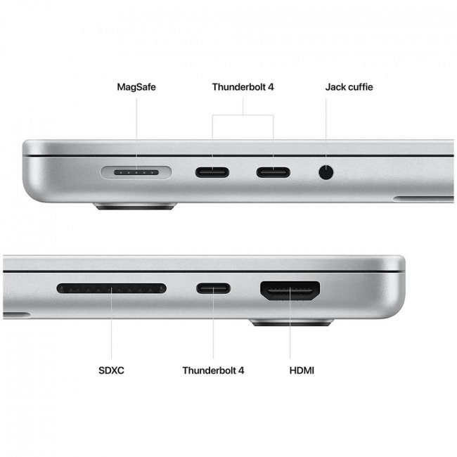 apple macbook pro 2023 14 m2-pro 10c16g 512gb ssd 16gb ram silver mphh3ta
