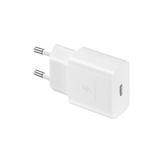 caricatore samsung 15w ep-t1510x pd usb-c  cavo 1m usb-c white