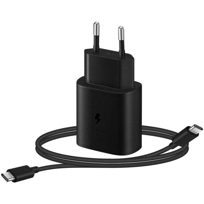 caricatore samsung 15w ep-t1510x pd usb-c   cavo 1m usb-c black