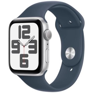 smartwatch apple watch se 2023 44mm aluminium silver sport band storm blue ml mree3qla