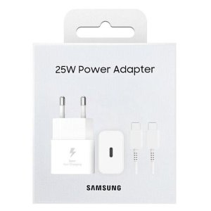 caricatore samsung 25w ep-t2510xwe fc usb-c  cavo1m white