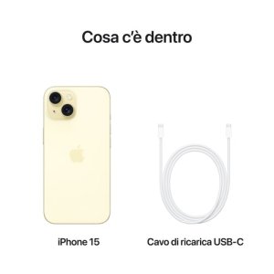 apple iphone 15 128gb giallo yellow mtp23qla
