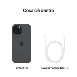 apple iphone 15 128gb nero black mtp03qla