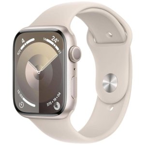 smartwatch apple watch serie 9 45mm aluminium starlight sport band starlight ml mr973qla
