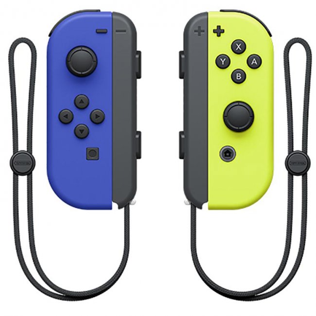 coppia controller switch joy-con blu  giallo neon