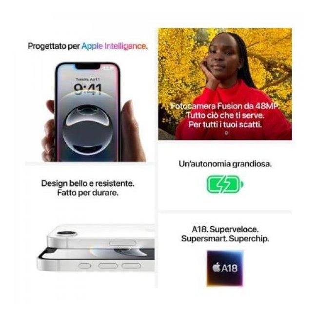 apple iphone 16e 128gb 61 black ita md1q4qla