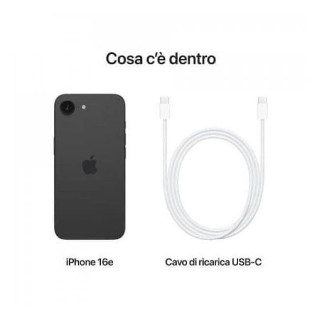 apple iphone 16e 128gb 61 black ita md1q4qla