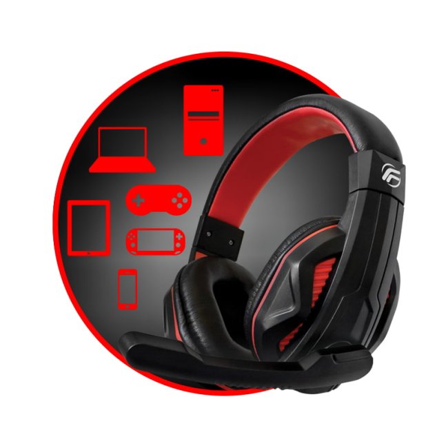 cuffie microfono console fenner gaming soundgame   pc red