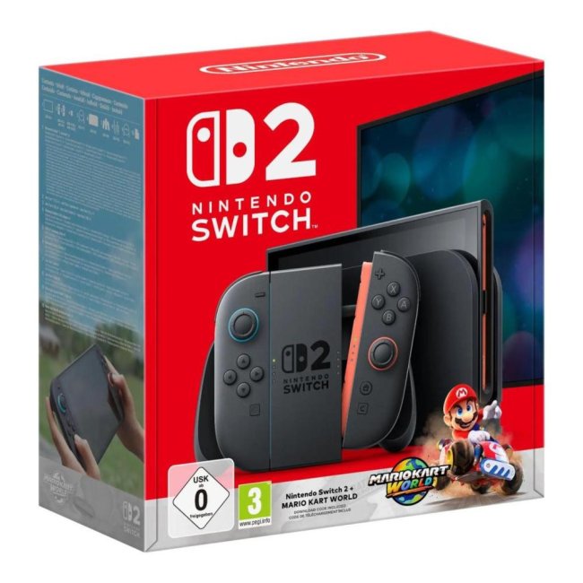 console nintendo switch 2 black   mario kart world