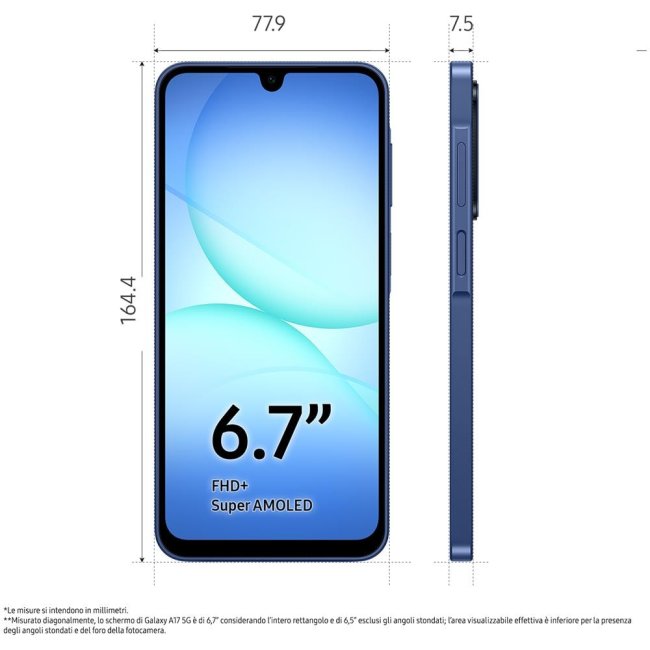 samsung galaxy a17 sm-a176 128gb 4gb ram67 5g blue dual sim eu