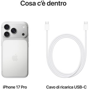 apple iphone 17 pro 256gb 63 silver ita mg8g4qla