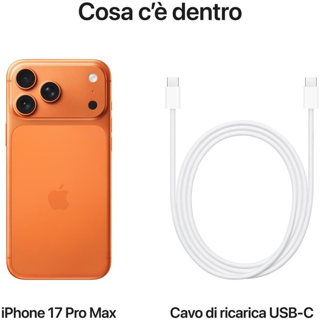 apple iphone 17 pro max 256gb 69 cosmic orange ita mfyn4qla