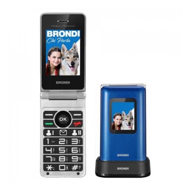 brondi amico prezioso blu metal dual sim ita