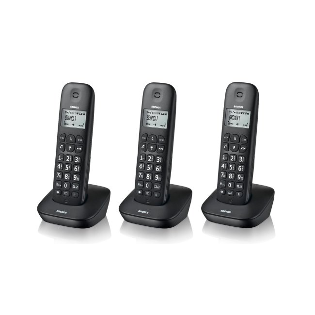 telefono cordless brondi gala trio nero