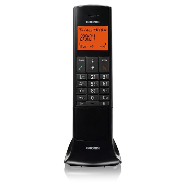 telefono cordless brondi lemure nero