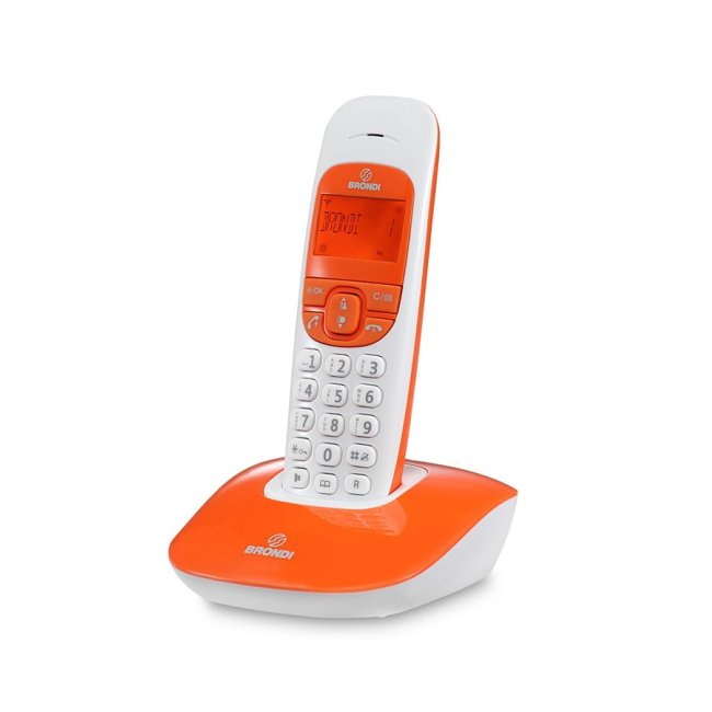 telefono cordless brondi nice arancio