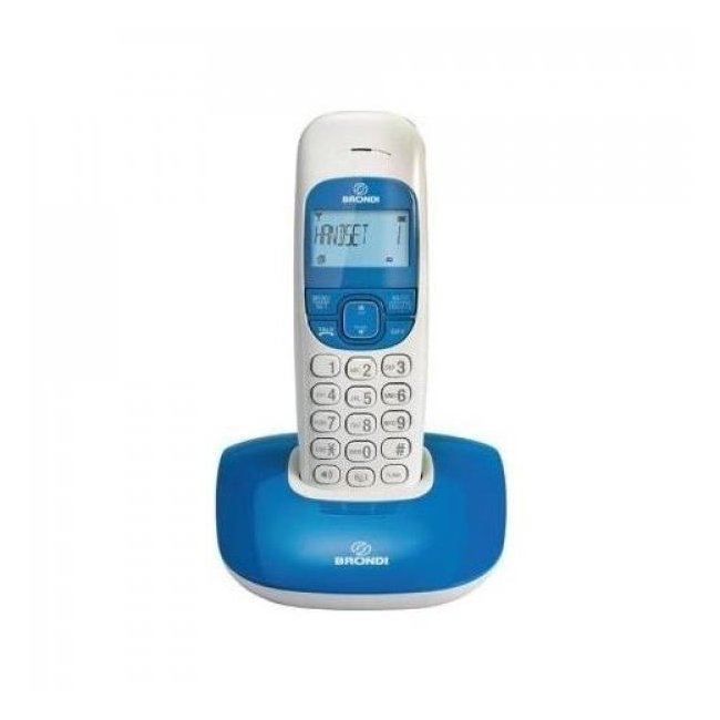telefono cordless brondi nice biancoblu