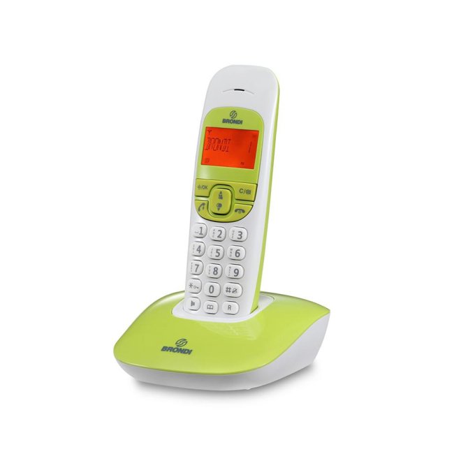 telefono cordless brondi nice biancoverde
