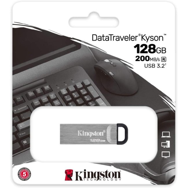 pendrive kingston usb-a 32128gb dtkn128gb kyson argento