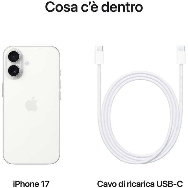 apple iphone 17 256gb 63 white ita mg6k4qla