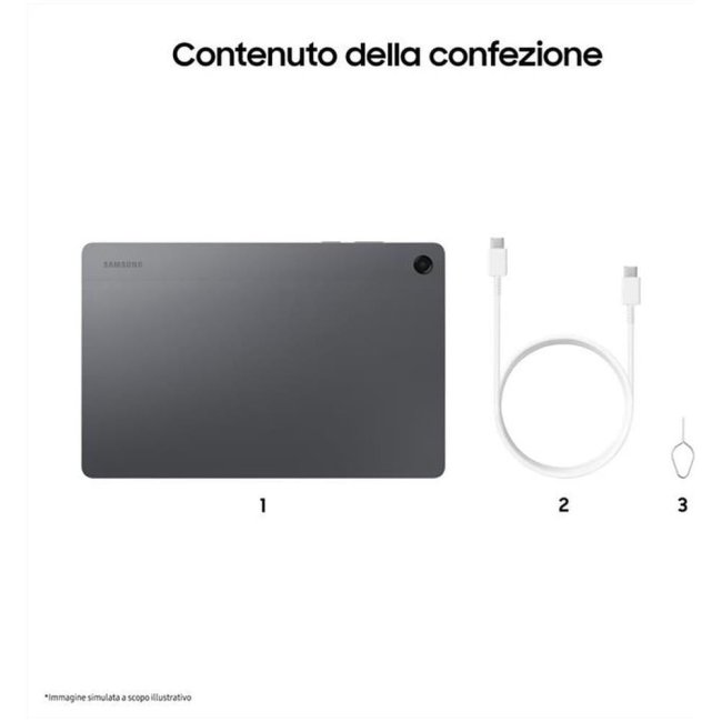samsung sm-x230 galaxy tab a11  128gb 6gb ram 11 gray ita