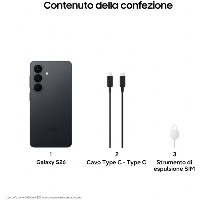 samsung galaxy s26 12 512gb 63 5g black ita