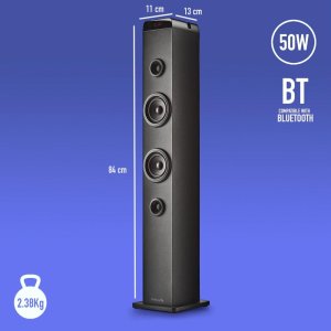ngs speaker a torre sky charm pro bt usb radiofm aux 50w nera