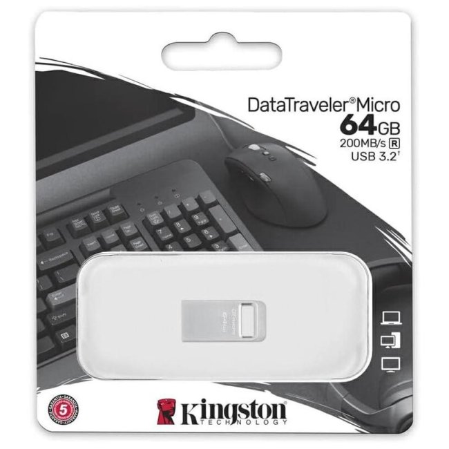 pendrive kingston micro usb-a 32 64gb dtmc3g264gb silver metal