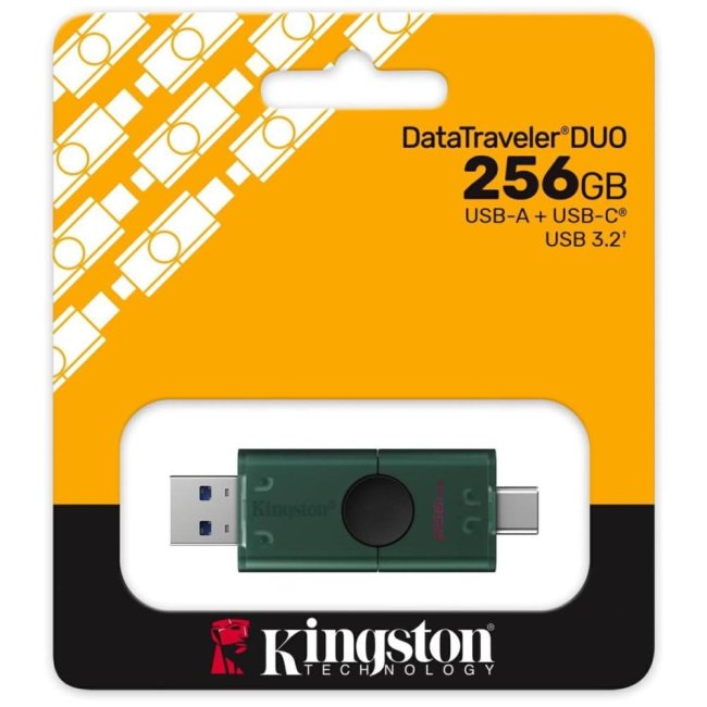 pendrive kingston usb-a usb-c 32 256gb dtdeg2256gb neroverde