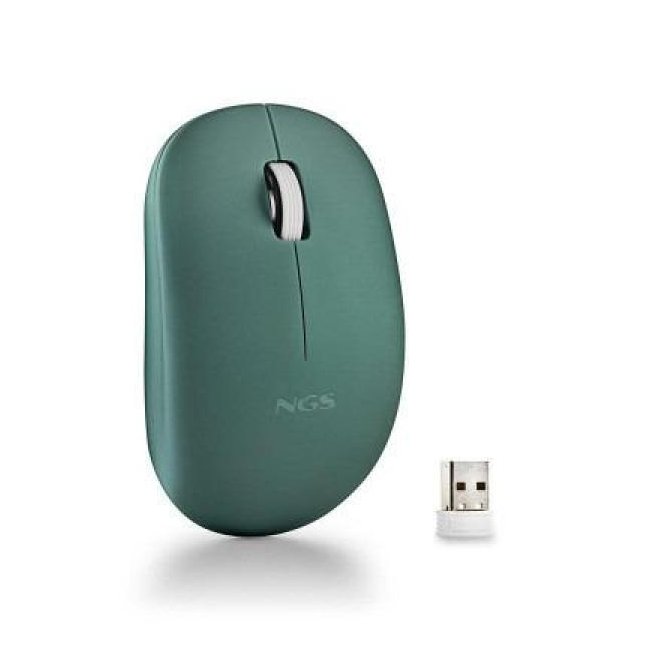 mouse wireless ngs fog pro 1000dpi 2tasti green
