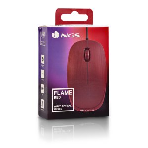 ngs mouse wired flame 1000dpi 3 tasti red