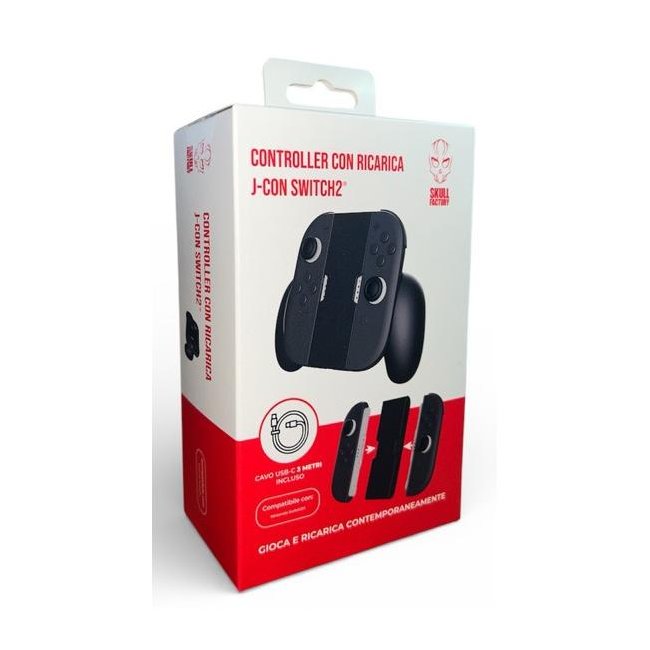 skull factory controller con ricarica j-con per switch2