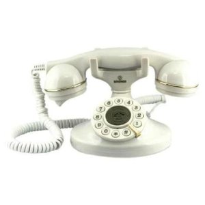 telefono brondi vintage 10 bianco