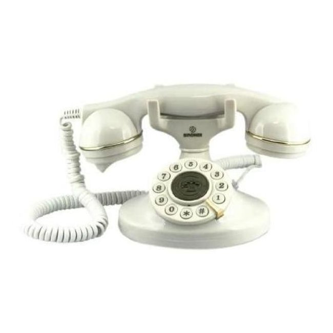 telefono brondi vintage 10 bianco