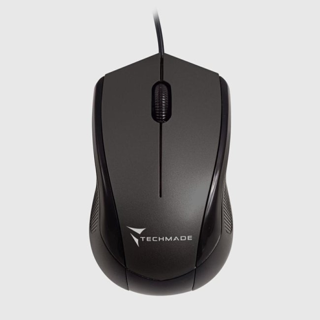 mouse ottico techmade usb con filo tm-xj15 black