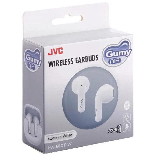 jvc auricolari ha-b10t auricolari gumy coconut white