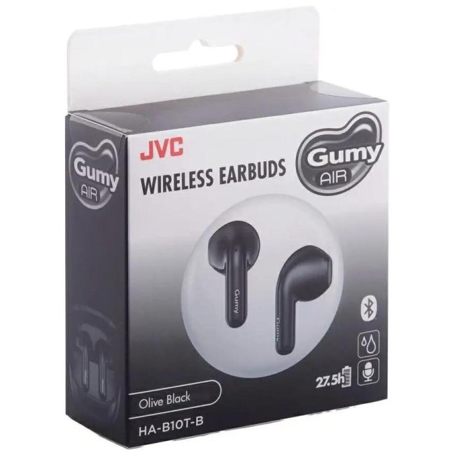 jvc auricolari ha-b10t auricolari gumy olive black