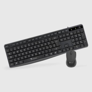 techmade kit tastiera   mouse con filo tm-km002 black