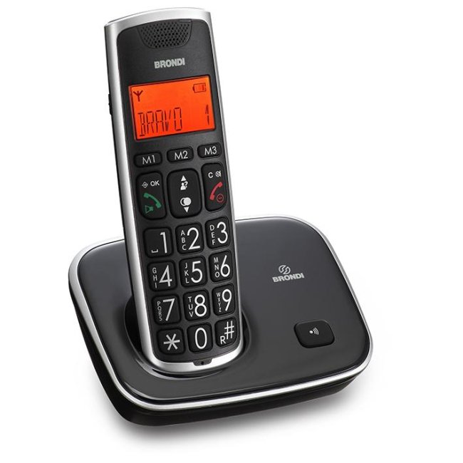 telefono cordless brondi bravo gold 2 nero