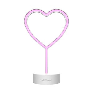 lampada muitomas led neon cuore type-c rosa