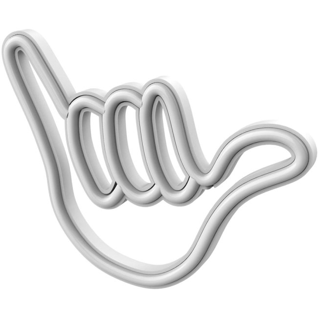 lampada muitomas led neon wall lamp hand usb-a bianco