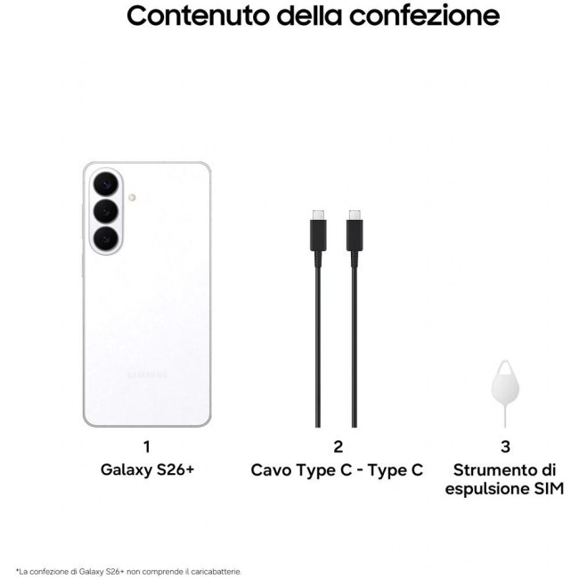 samsung galaxy s26  12 256gb 67 5g white ita