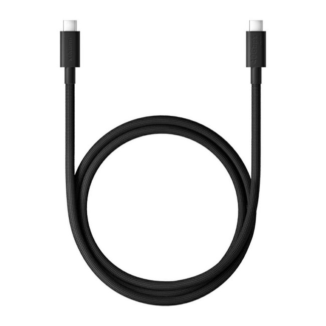xiaomi cavo usb-c to usb-c 6a usb4 braided fast charge 1m black