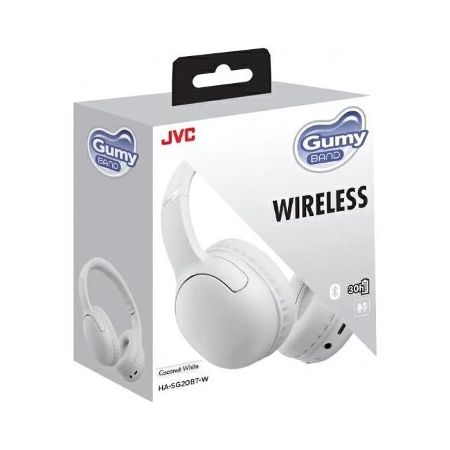 cuffie jvc ha-sg20bt gumy coconut white